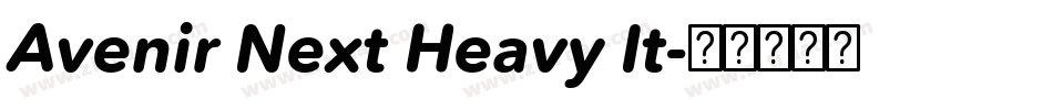 Avenir Next Heavy It字体转换